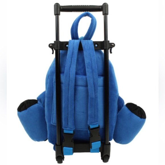 Popatu Blue Airplane Jet Rolling Backpack - Picture 2 of 15